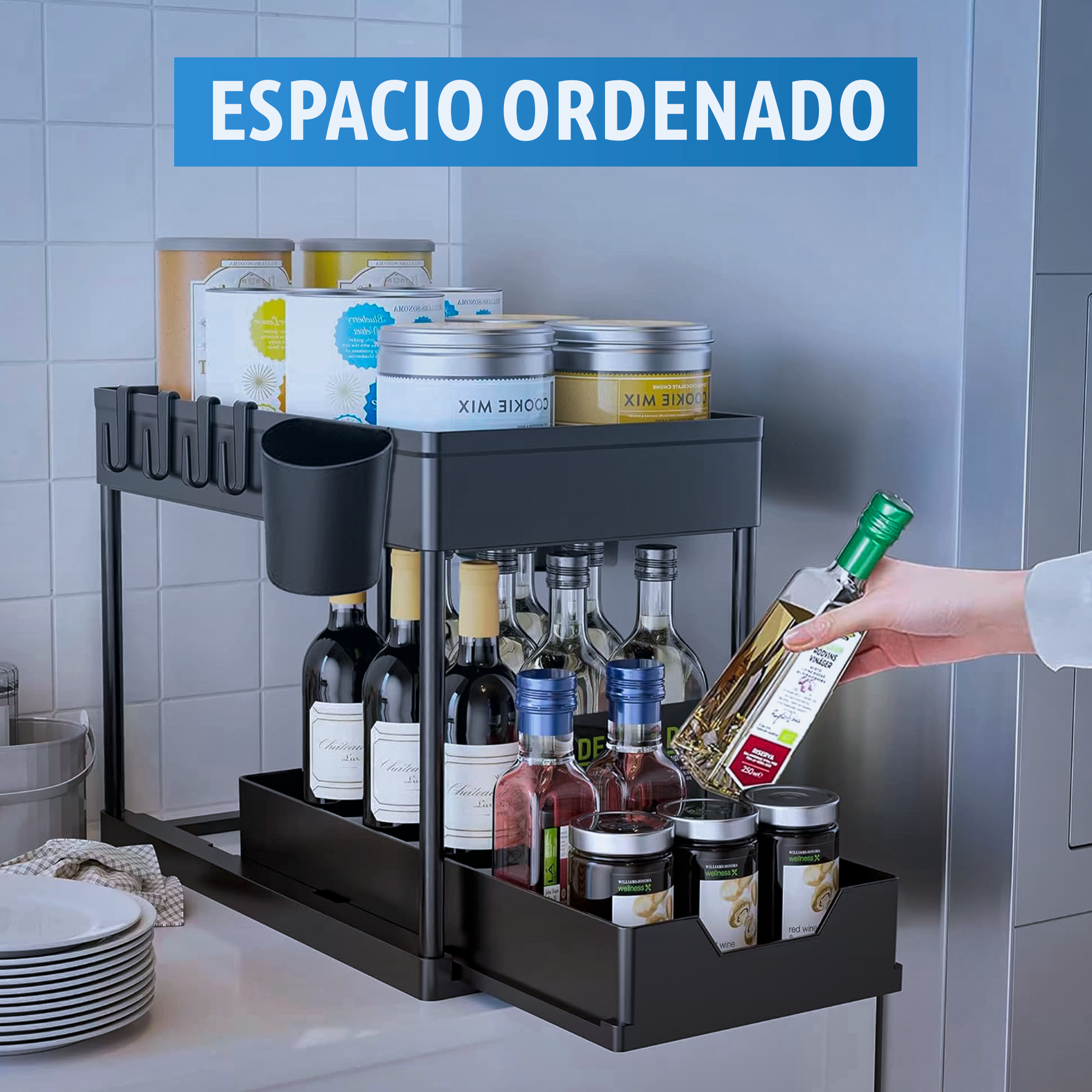 PACK DE ORGANIZADORES PARA DEBAJO DEL FREGADERO